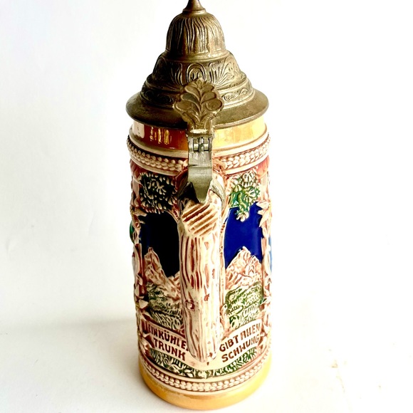 Vintage Gerz W Germany Lidded Beer Stein Collectible - Picture 4 of 8